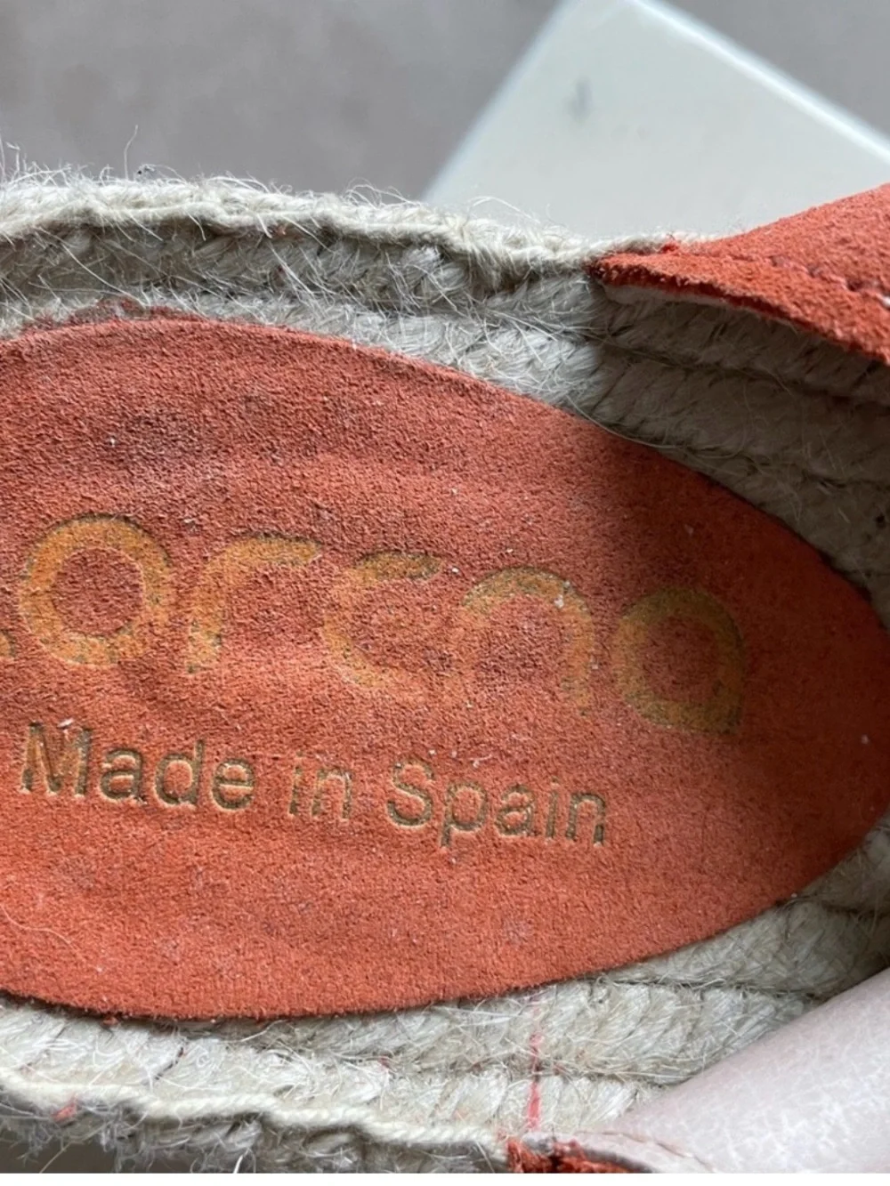 Cordani Orange Suede Espadrille Wedge Sandals